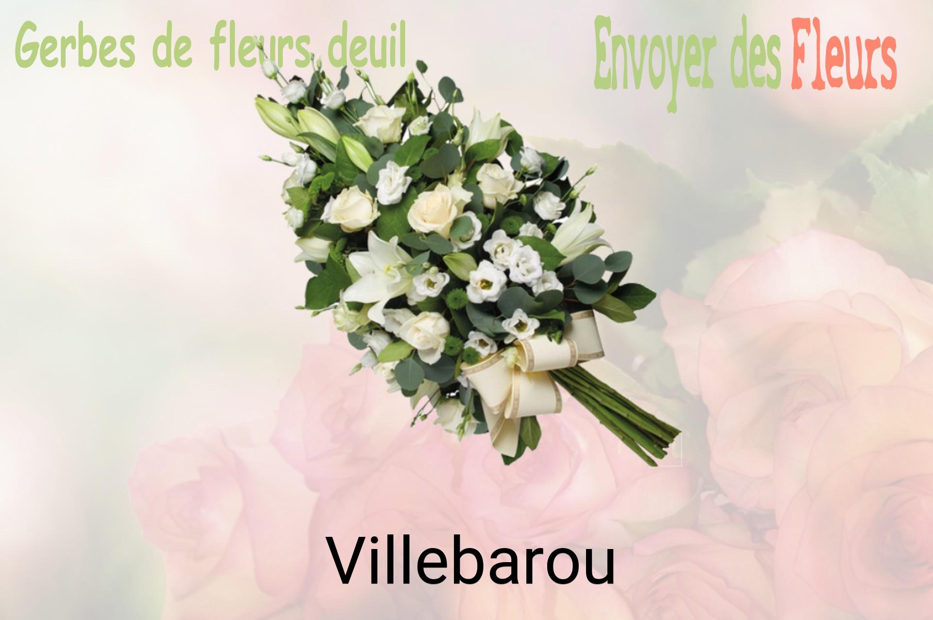 Gerbe de fleurs de deuil livrée à Villebarou